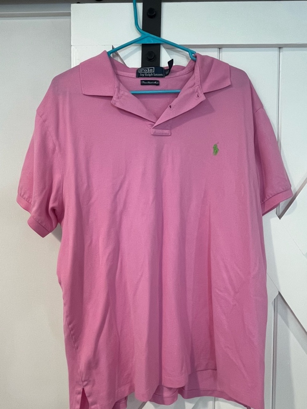 Ralph Lauren Men’s Pink Polo with Green Pony